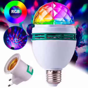 Produto: Lâmpada E27 Bola Maluca Giratória Para Festas Baladas Descrição: A Lâmpada E27 Bola Maluca Giratória é um dispositivo de iluminação ideal para criar um ambiente animado e festivo em festas, baladas e eventos. Este produto combina funcionalidade e estética, proporcionando um show de luzes coloridas e dinâmicas que transformam qualquer espaço em uma pista de dança vibrante. Características Técnicas e Funcionais: - Tipo de Soquete: E27, compatível com a maioria dos soquetes de lâmpadas padrão. - Voltagem: Bivolt (110V-220V), permitindo seu uso em diferentes regiões sem a necessidade de adaptadores de voltagem. - Fonte de Luz: LEDs RGB (Red, Green, Blue), oferecendo uma ampla gama de cores e efeitos de luz. - Função Giratória: A lâmpada possui um mecanismo interno que faz com que a cúpula gire, dispersando luzes coloridas em diferentes direções e criando um efeito de iluminação dinâmico. - Material: Feita de plástico resistente, garantindo durabilidade e segurança durante o uso. - Consumo de Energia: Baixo consumo de energia, tornando-a uma opção econômica para iluminação decorativa. - Dimensões: Aproximadamente 15 cm de altura e 8 cm de diâmetro, compacta e fácil de instalar. - Peso: Leve, facilitando o transporte e a instalação. - Interruptor: Pode ser ligada e desligada diretamente pelo interruptor do soquete ou através de um interruptor dedicado, conforme a imagem sugere. Características Visuais e Estéticas: - Design: A cúpula superior é translúcida e facetada, projetada para maximizar a dispersão da luz e criar padrões luminosos complexos. - Cores: Emite luzes nas cores vermelho, verde e azul, que se misturam para formar uma variedade de cores vibrantes. - Efeito de Iluminação: Ideal para criar efeitos de iluminação em movimento, adicionando uma atmosfera festiva e animada ao ambiente. Aplicações: - Uso em Festas: Perfeita para aniversários, casamentos, celebrações e eventos sociais. - Baladas e Clubes: Pode ser utilizada em clubes noturnos e discotecas para criar uma pista de dança envolvente. - Decoração: Também pode ser usada como peça decorativa em bares, restaurantes e espaços recreativos. Atributos e Categorias do Produto: - Categoria: Iluminação Decorativa, Lâmpadas para Festas - Subcategoria: Lâmpadas Giratórias, Lâmpadas LED RGB - Atributos: - Tipo de Soquete: E27 - Voltagem: Bivolt (110V-220V) - Fonte de Luz: LEDs RGB - Função: Giratória - Material: Plástico Resistente - Consumo de Energia: Baixo - Dimensões: 15 cm x 8 cm - Peso: Leve - Cores Emitidas: Vermelho, Verde, Azul (RGB) - Aplicações: Festas, Baladas, Decoração Este produto é uma excelente opção para quem deseja adicionar um toque de diversão e dinamismo a qualquer evento ou espaço.
