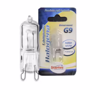 **Produto: Lâmpada G9 Halógena 60W Bipino Transparente 2700K Luz Quente 110V** **Descrição Detalhada:** - **Tipo de Lâmpada:** Halógena - **Modelo:** G9 - **Potência:** 60W - **Base:** Bipino - **Tensão:** 110V - **Temperatura de Cor:** 2700K (Luz Quente) - **Cor da Luz:** Luz Quente - **Material:** Vidro Transparente - **Dimensões:** Aproximadamente 4,3 cm de comprimento - **Dimerizável:** Sim, permite ajuste de intensidade luminosa - **Vida Útil:** Aproximadamente 2000 horas - **Fluxo Luminoso:** Aproximadamente 800 lúmens - **Índice de Reprodução de Cor (IRC):** 100, proporciona uma excelente reprodução das cores - **Uso Recomendado:** Ideal para iluminação decorativa, lustres, arandelas e abajures - **Eficiência Energética:** Menor que lâmpadas LED, mas com maior qualidade de luz - **Certificação:** Produto pré-testado garantindo qualidade e segurança - **Marca:** Startec **Características Técnicas:** - **Conexão:** Pinos G9 para fácil instalação e substituição - **Formato:** Cilíndrico compacto com base bipino - **Acabamento:** Transparente, permitindo uma luz clara e brilhante - **Compatibilidade:** Projetada para uso em luminárias que suportam lâmpadas G9 - **Resistência:** Boa resistência a variações de tensão - **Peso:** Leve, facilitando a manipulação e instalação **Funcionalidade:** - **Iluminação de Alta Qualidade:** Proporciona uma luz quente e acolhedora, ideal para ambientes internos. - **Versatilidade:** Pode ser utilizada em diversos tipos de luminárias, desde decorativas até funcionais. - **Dimerização:** Permite o ajuste da intensidade da luz conforme a necessidade do ambiente. - **Durabilidade:** Vida útil de aproximadamente 2000 horas, oferecendo uma boa durabilidade para lâmpadas halógenas. **Categoria do Produto:** - **Iluminação** - **Lâmpadas Halógenas** - **Lâmpadas Bipino** - **Iluminação Decorativa** - **Lâmpadas Dimerizáveis** **Atributos do Produto:** - **Tipo de Lâmpada:** Halógena - **Modelo:** G9 - **Potência:** 60W - **Base:** Bipino - **Tensão:** 110V - **Temperatura de Cor:** 2700K - **Cor da Luz:** Luz Quente - **Material:** Vidro Transparente - **Dimensões:** 4,3 cm de comprimento - **Dimerizável:** Sim - **Vida Útil:** 2000 horas - **Fluxo Luminoso:** 800 lúmens - **IRC:** 100 - **Marca:** Startec
