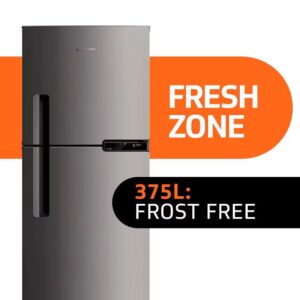 Geladeira Brastemp Frost Free 375 Litros **Características Gerais:** - **Marca:** Brastemp - **Modelo:** Frost Free 375L - **Capacidade Total:** 375 litros - **Sistema de Refrigeração:** Frost Free (não necessita de degelo manual) - **Design:** Porta de aço inox escovado com acabamento moderno e elegante - **Cor:** Inox **Parte Técnica:** - **Consumo de Energia:** Classe A em eficiência energética - **Voltagem:** 110V ou 220V (verificar disponibilidade) - **Controle de Temperatura:** Painel de controle eletrônico externo, permitindo ajustes precisos de temperatura - **Iluminação Interna:** LED, proporcionando melhor visibilidade e economia de energia **Funcionalidades:** - **Fresh Zone:** Compartimento especial para manter alimentos frescos por mais tempo - **Prateleiras:** Prateleiras ajustáveis de vidro temperado, permitindo melhor organização e resistência - **Gavetas:** Gaveta de legumes com controle de umidade - **Porta-Ovos:** Suporte específico para ovos - **Porta-Latas:** Compartimento para latas, otimizando o espaço interno - **Porta Reversível:** Abertura da porta reversível, permitindo adaptação a diferentes espaços - **Dispenser de Água:** Não possui **Dimensões e Peso:** - **Altura:** Aproximadamente 1,70 metros - **Largura:** Aproximadamente 60 centímetros - **Profundidade:** Aproximadamente 70 centímetros - **Peso:** Aproximadamente 60 kg **Tecnologias Adicionais:** - **Tecnologia Evox:** Proteção contra ferrugem e corrosão - **Alarme de Porta Aberta:** Sistema que avisa quando a porta fica aberta por muito tempo - **Turbo Freezer:** Compartimento de congelamento rápido **Garantia:** - **Garantia do Fabricante:** 12 meses **Categoria do Produto:** - Eletrodomésticos - Geladeiras e Freezers - Geladeiras Frost Free - Geladeiras Duplex **Atributos do Produto:** - Capacidade: 375 litros - Tipo de Degelo: Frost Free - Cor: Inox - Eficiência Energética: Classe A - Tipo de Porta: Duplex - Voltagem: 110V ou 220V - Iluminação: LED - Controle de Temperatura: Eletrônico - Tecnologias: Evox, Fresh Zone, Turbo Freezer, Alarme de Porta Aberta